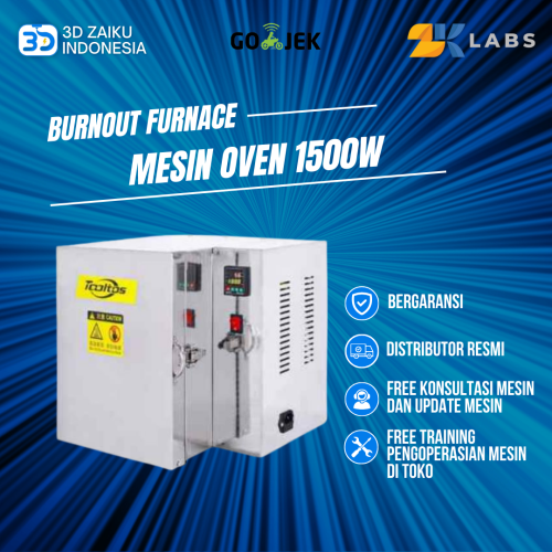 ZKLabs Burnout Furnace Mesin Oven 1500W Jewellery Casting Perhiasan with 3 Layers